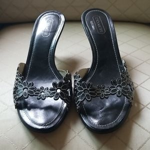 Coach flower design heels